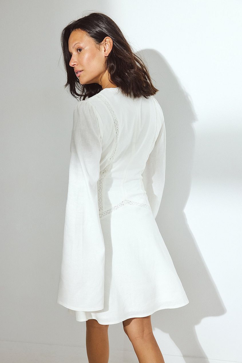 Na-kd Lace Insert Mini Dress
