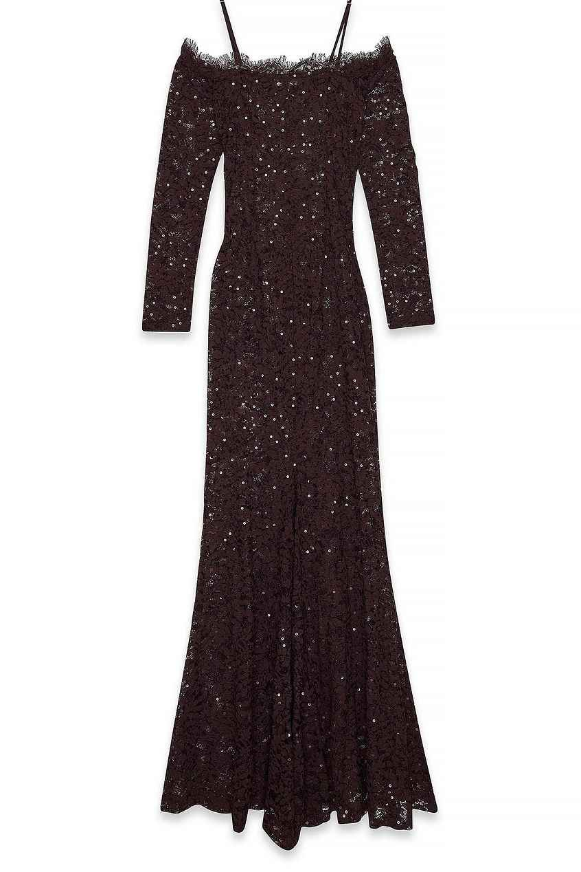 Na-kd Lace Sequin Maxi dress