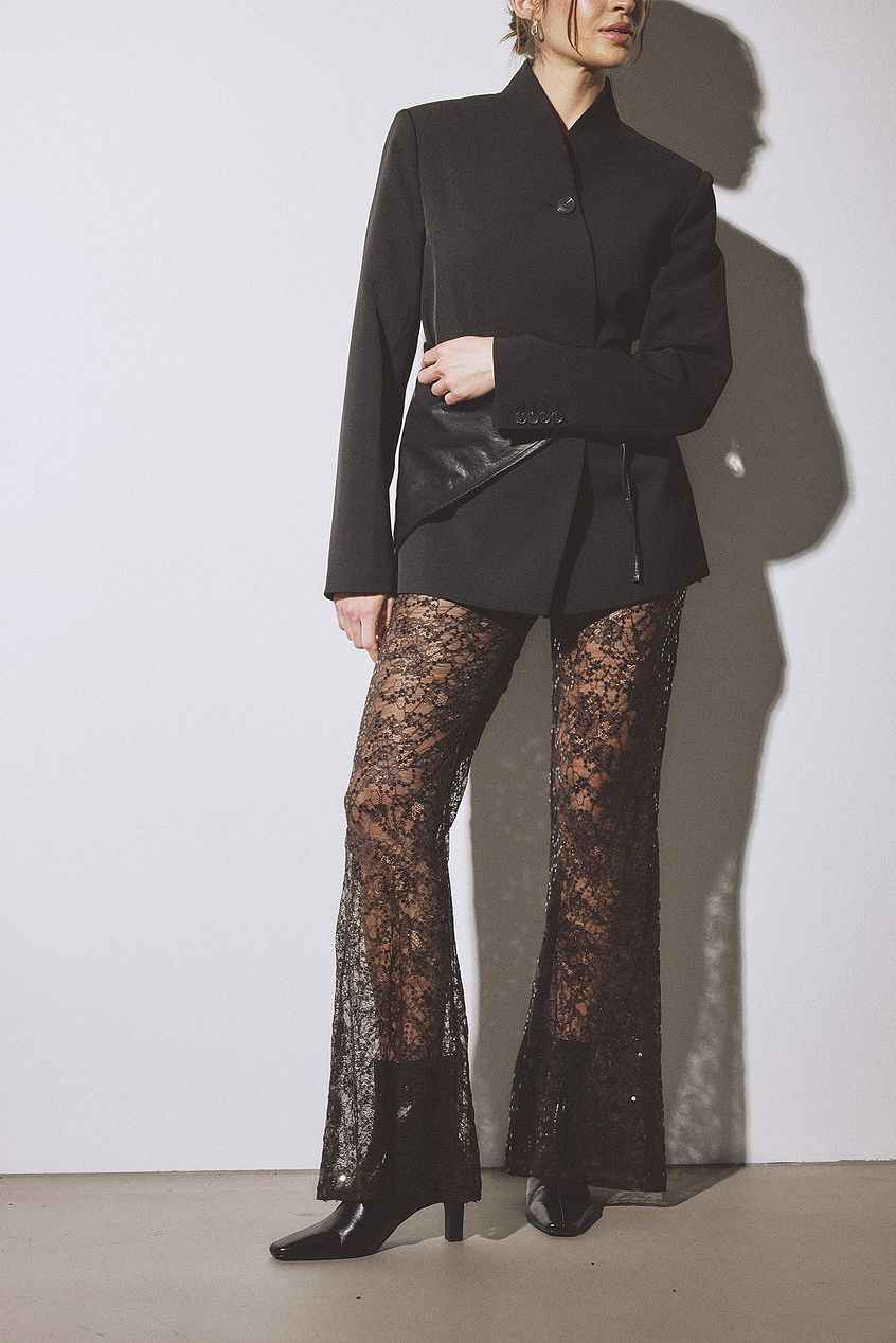 Na-kd Lace Sequin Trousers