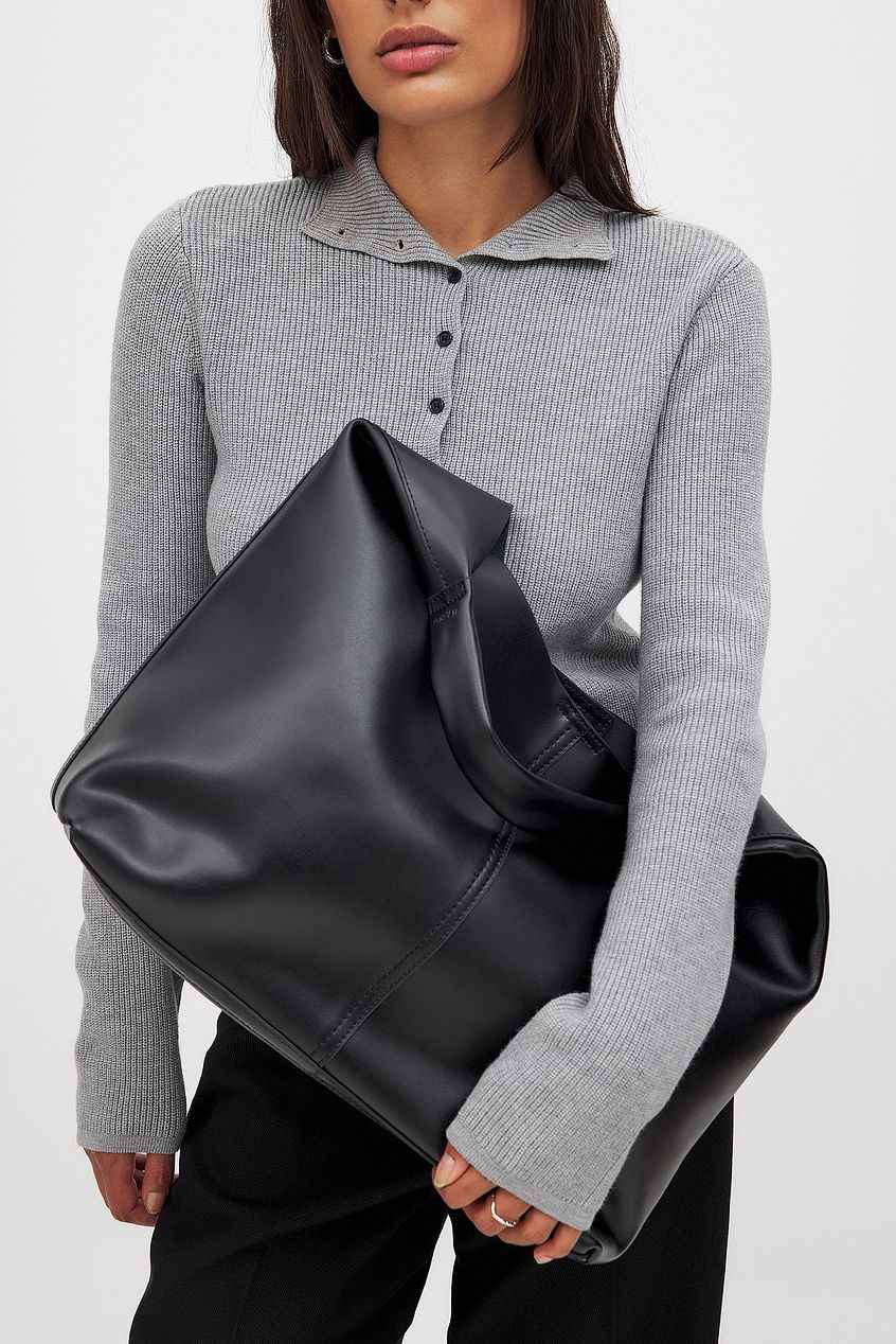 Na-kd Leather Triangular Tote Bag
