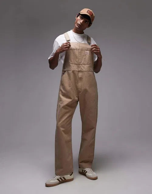 LEVI’S - Workwear Capsule Canvas Dungaree Trousers- beige