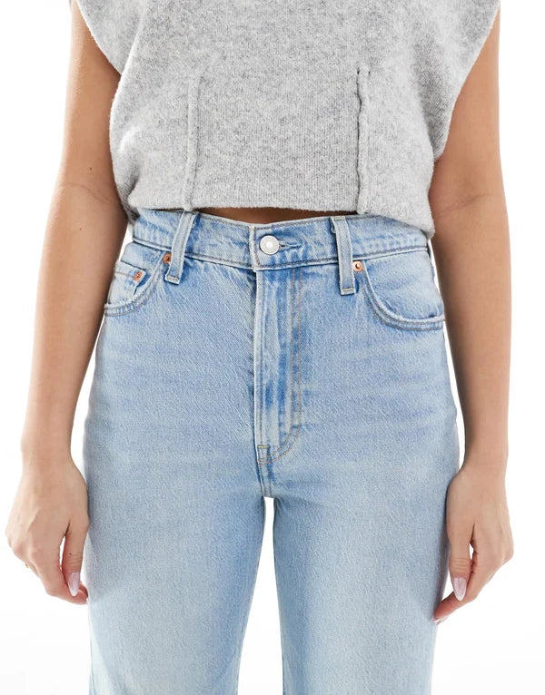 Levi's ribcage bells high rise flare jeans in bleach wash