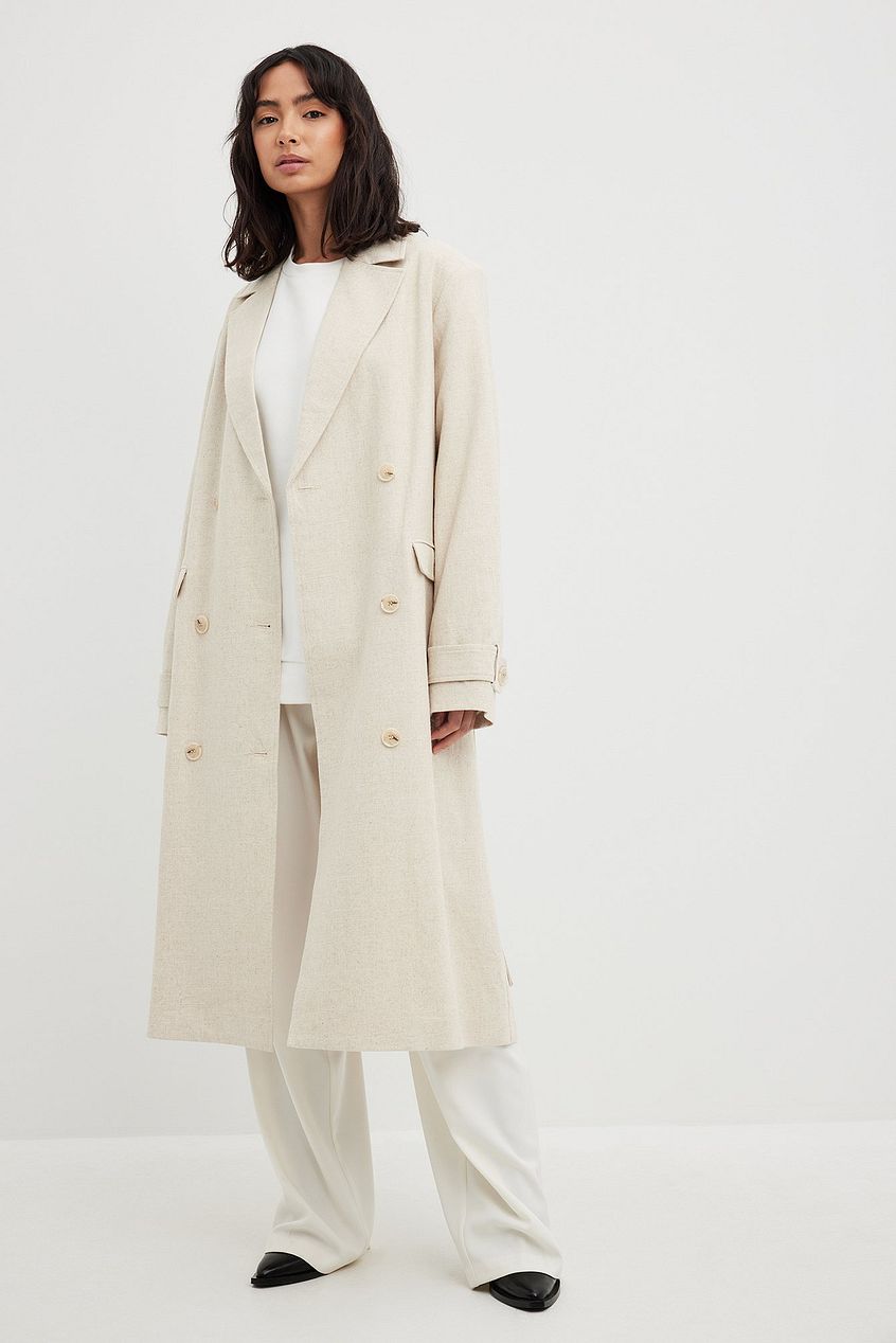 Linen Blend Trenchcoat