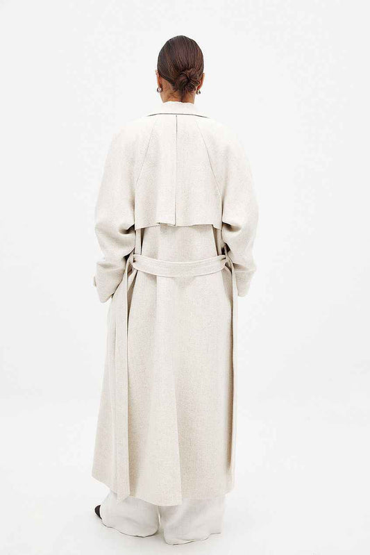 Na-kd Linen Blend Trenchcoat