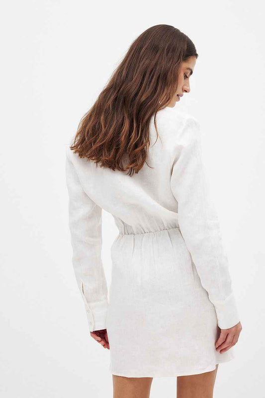 Na-kd Linen Shirt Dress