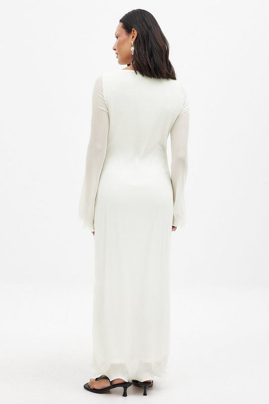 Na-kd Long Sleeve Plisse Maxi Dress