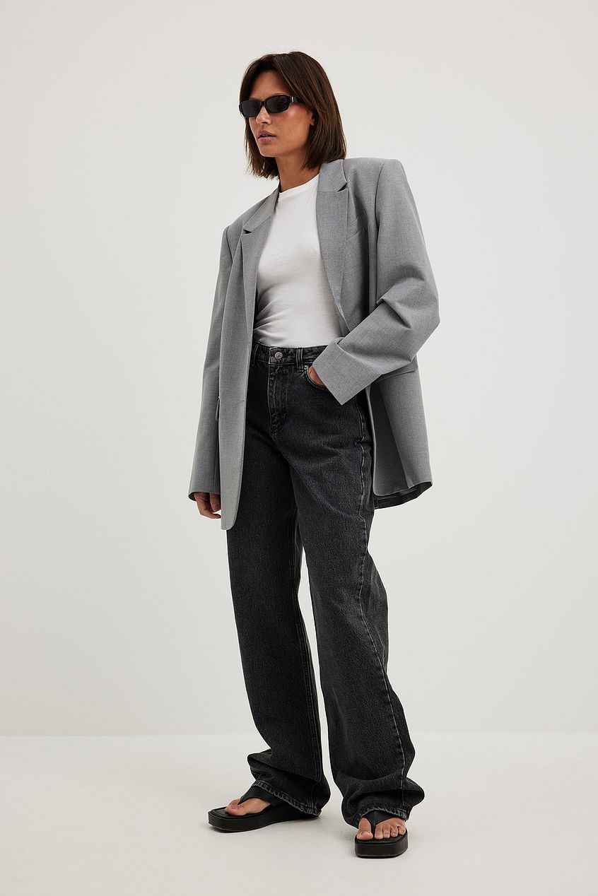 Na-kd - Straight Mid Waist Jeans