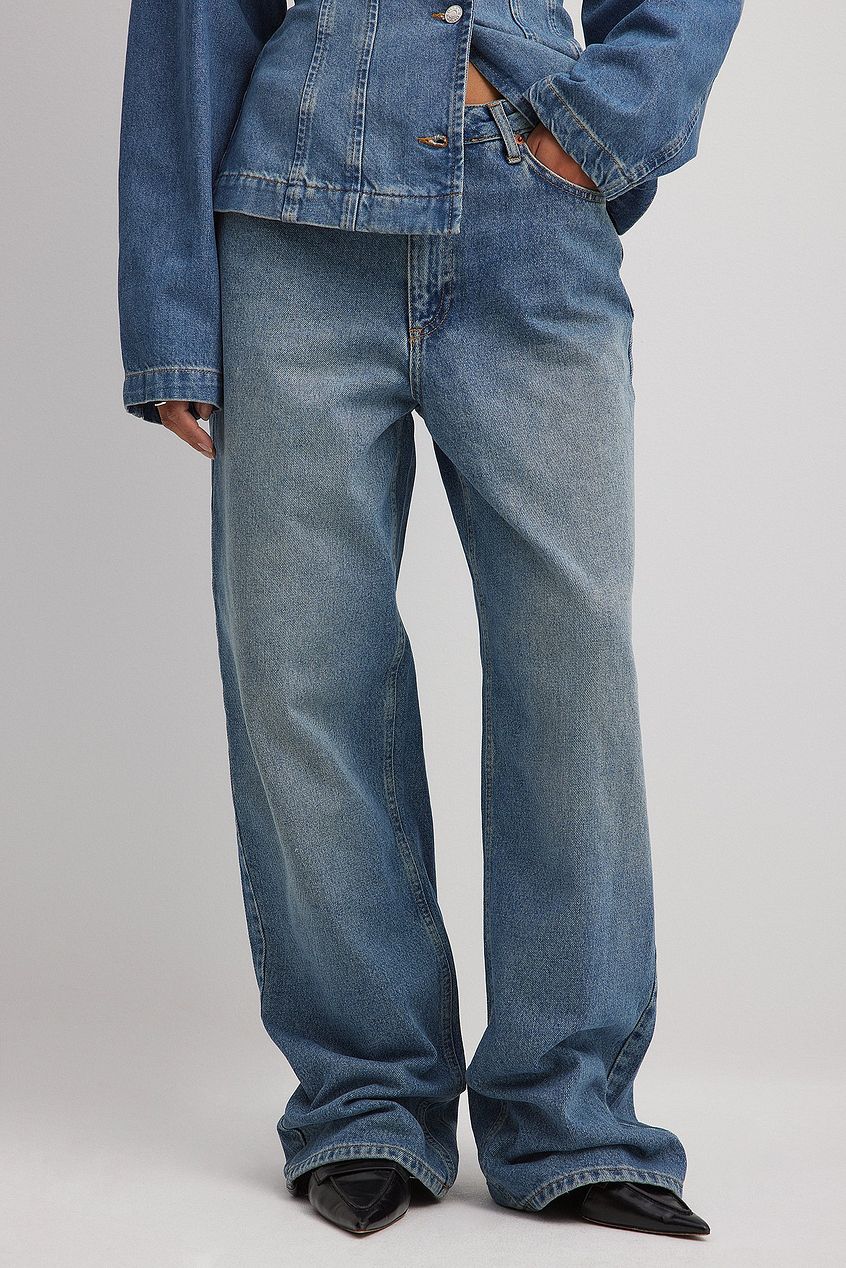 Na-kd Loose Low Waist Long Jeans