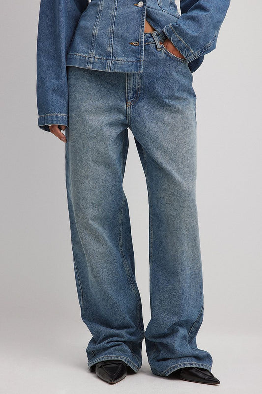 Na-kd Loose Low Waist Long Jeans