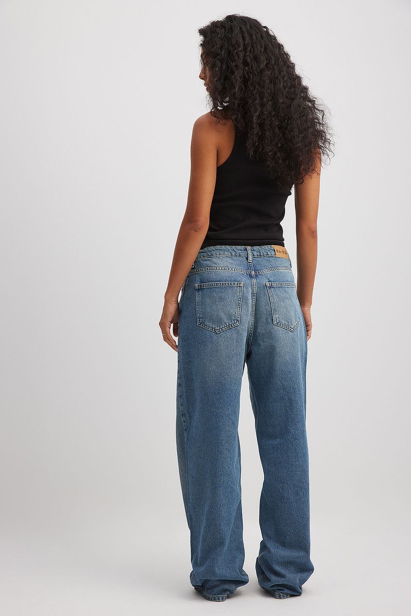 Na-kd Loose Low Waist Long Jeans