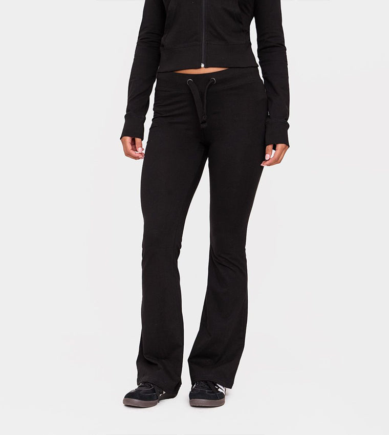 Plt - Low Rise Skinny Fit Flared Trousers