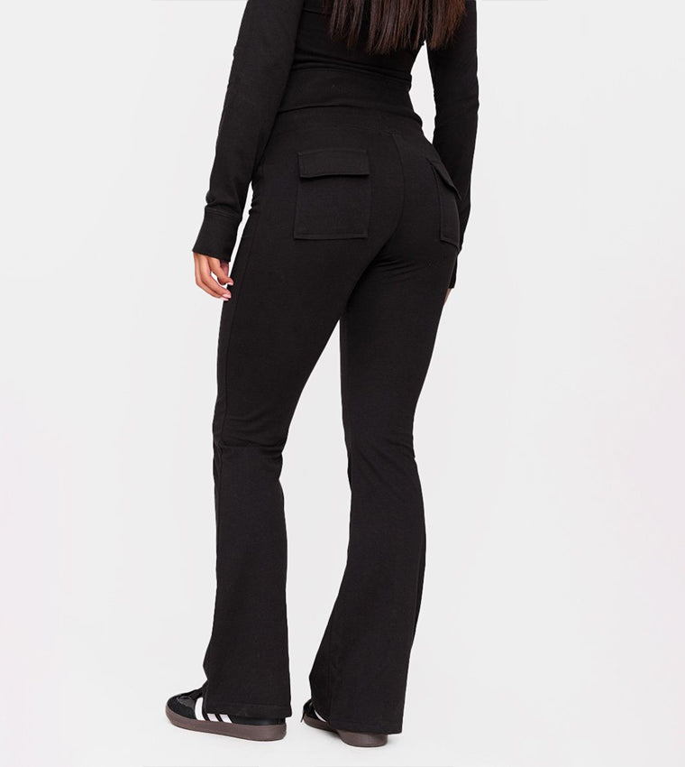 Plt - Low Rise Skinny Fit Flared Trousers