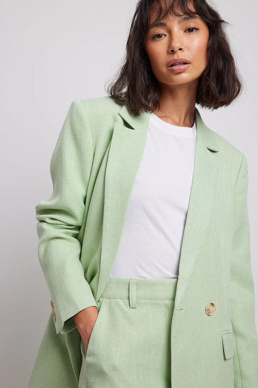 Melange Double Breasted Blazer