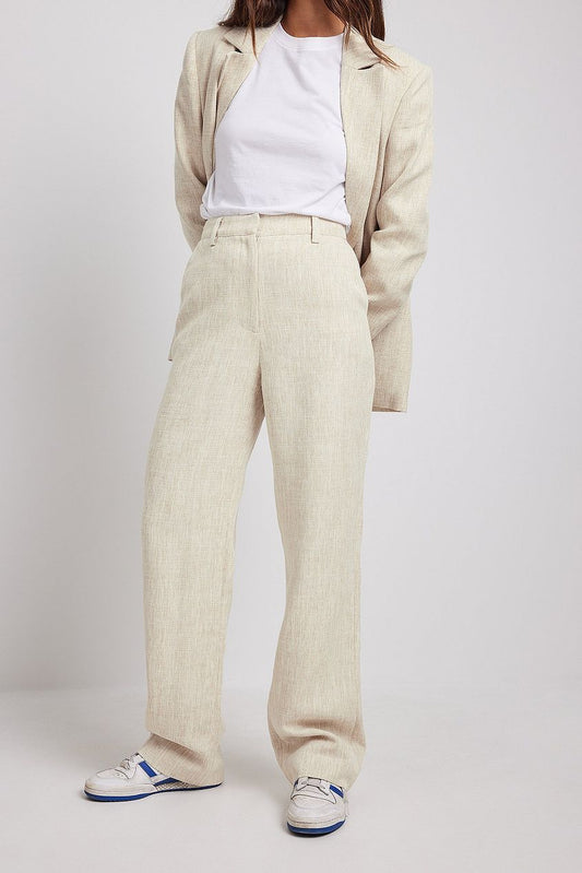 Melange Straight Suit Pants