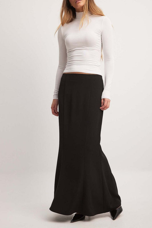 Mermaid Shaped Low Waist Maxi Skirt