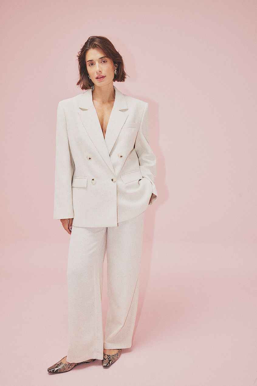 Na-kd Mid Waist Wide Leg Structured Pants