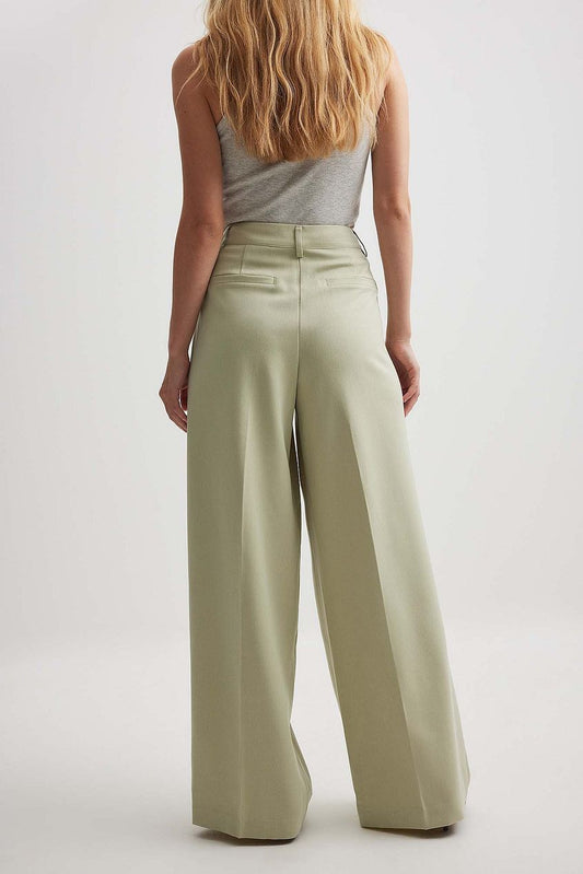 Mid Waisted Pleat Suit Trousers