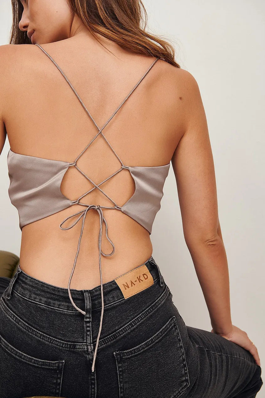 Satin Cropped Singlet