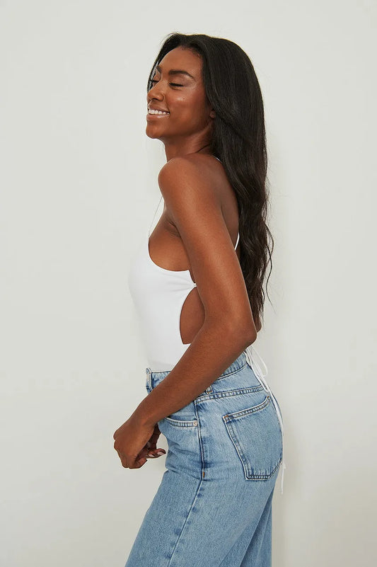 Back Detail Cross Body White