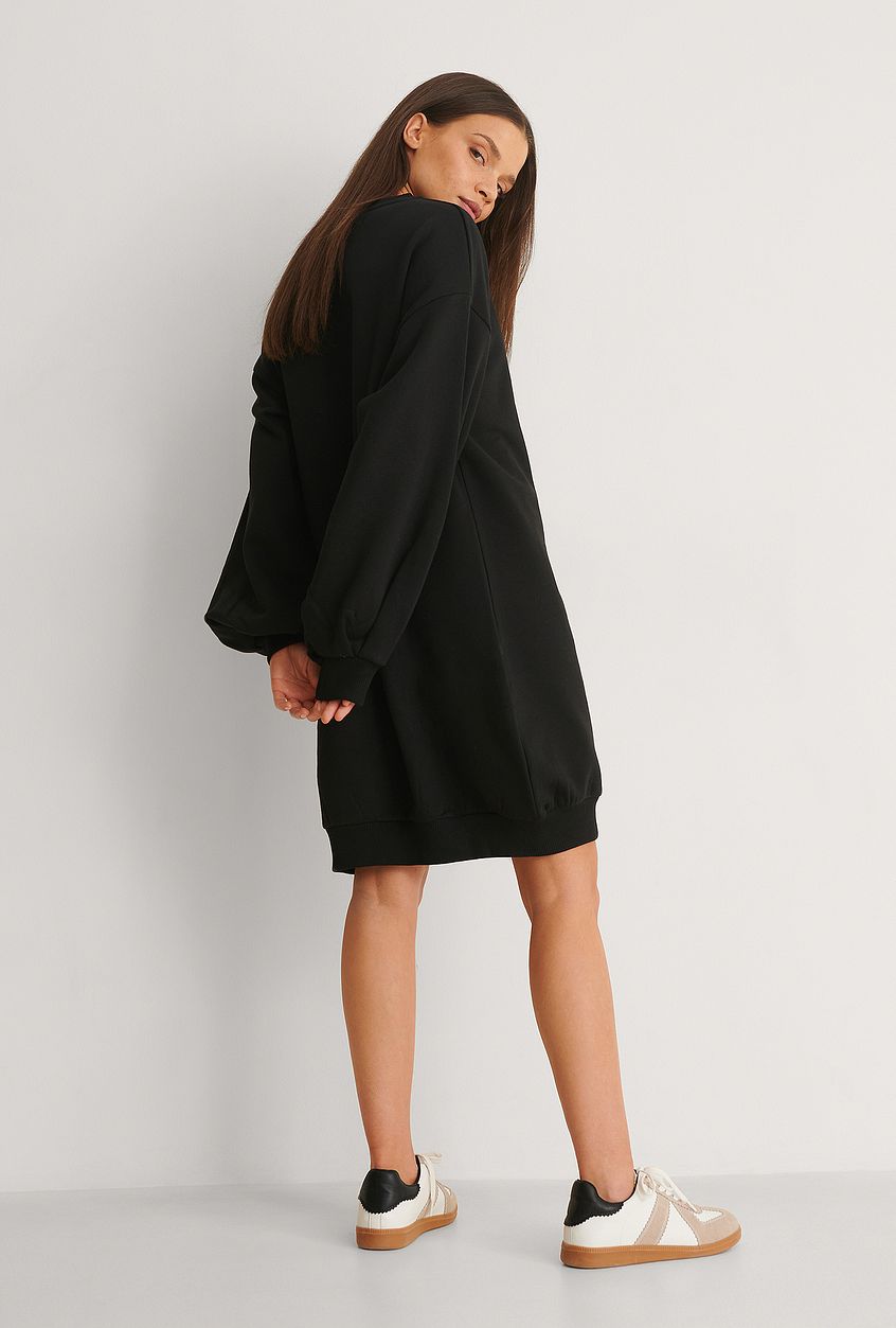 Balloon Sleeve Sweatshirt Dress