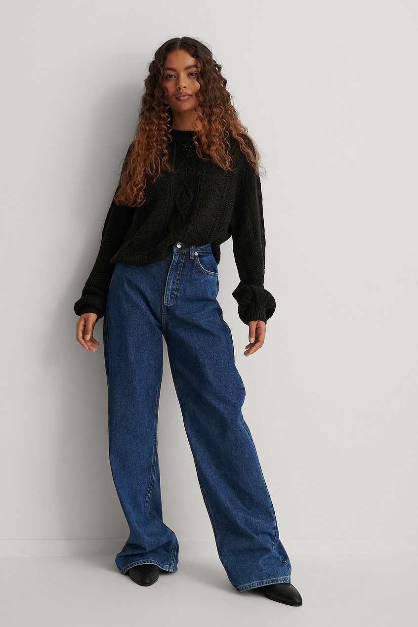 Cable Knitted Cropped Sweater