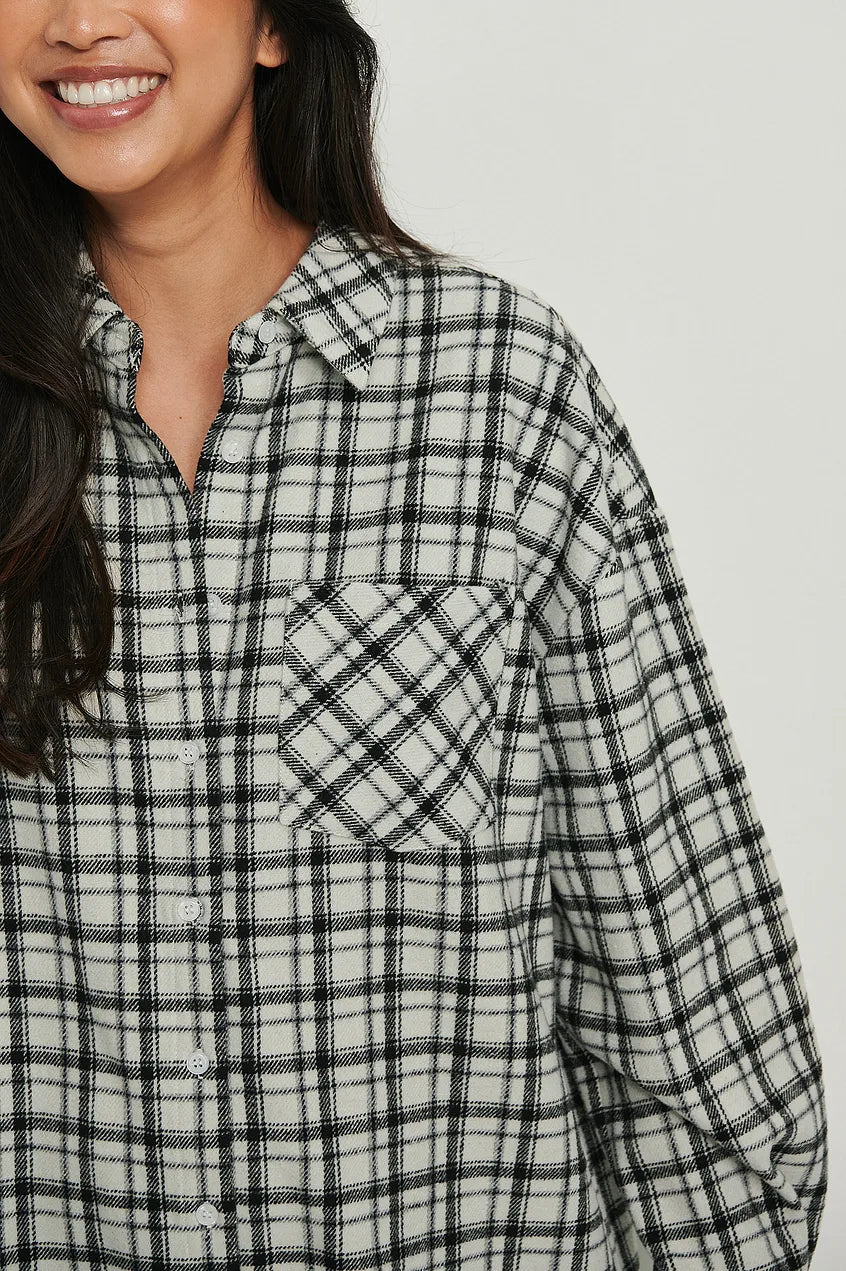 Checked Overshirt Dress