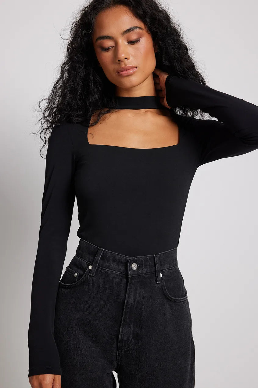 Choker Square Neck Top