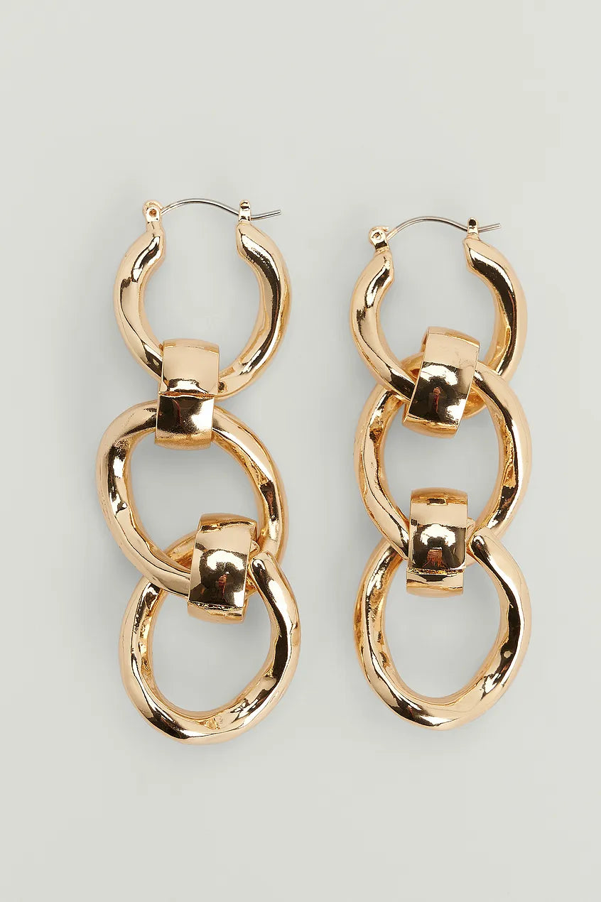 Chunky Chain Earrings Gold