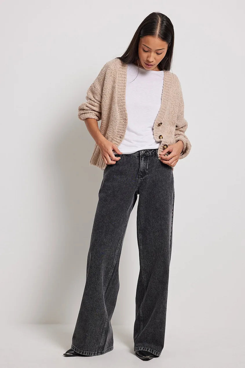 Chunky Knitted Cropped Cardigan