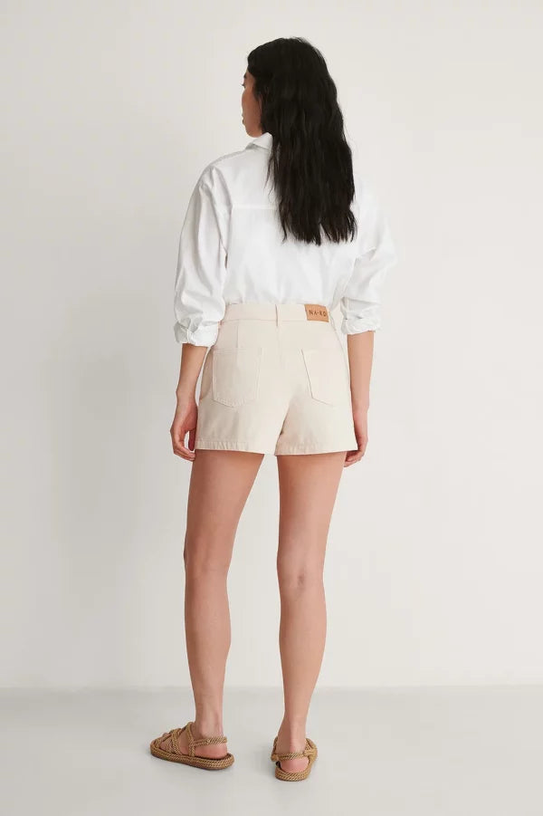 Organic Cropped Denim Shorts