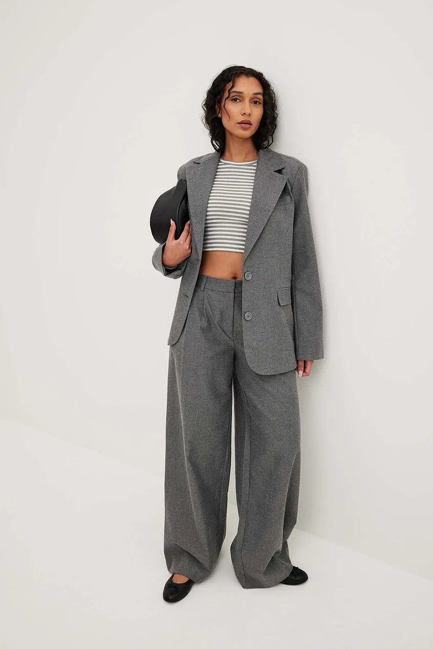 Cropped Long Sleeved Striped Top
