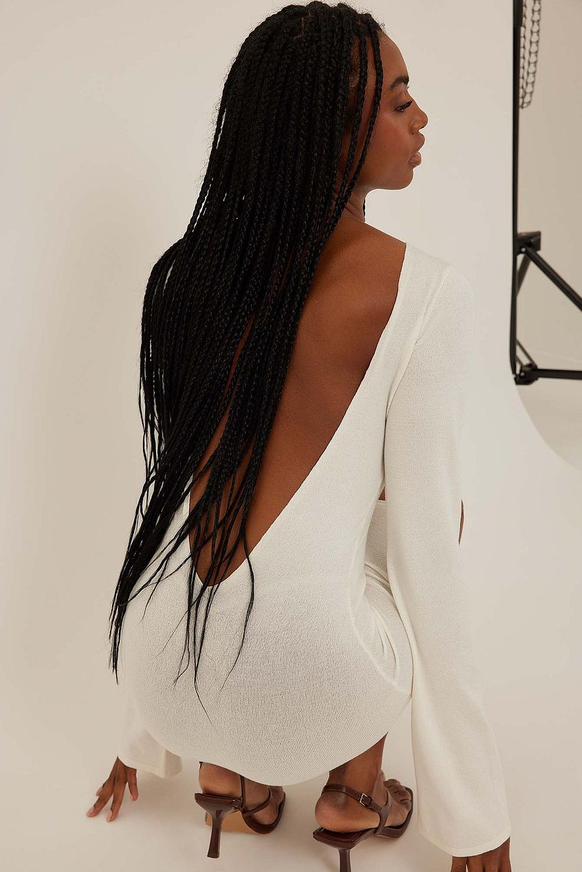 Deep Back Knitted Dress