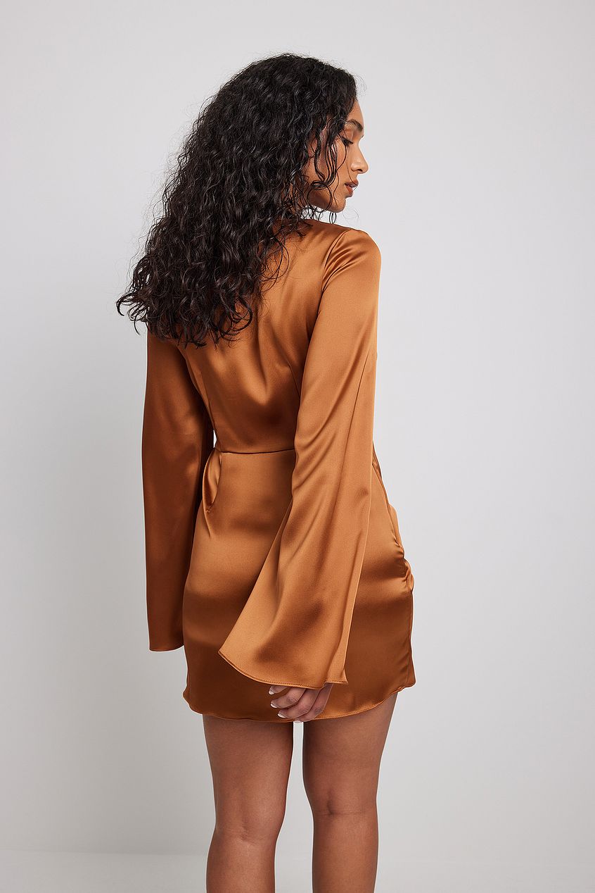 Draped Satin Dress