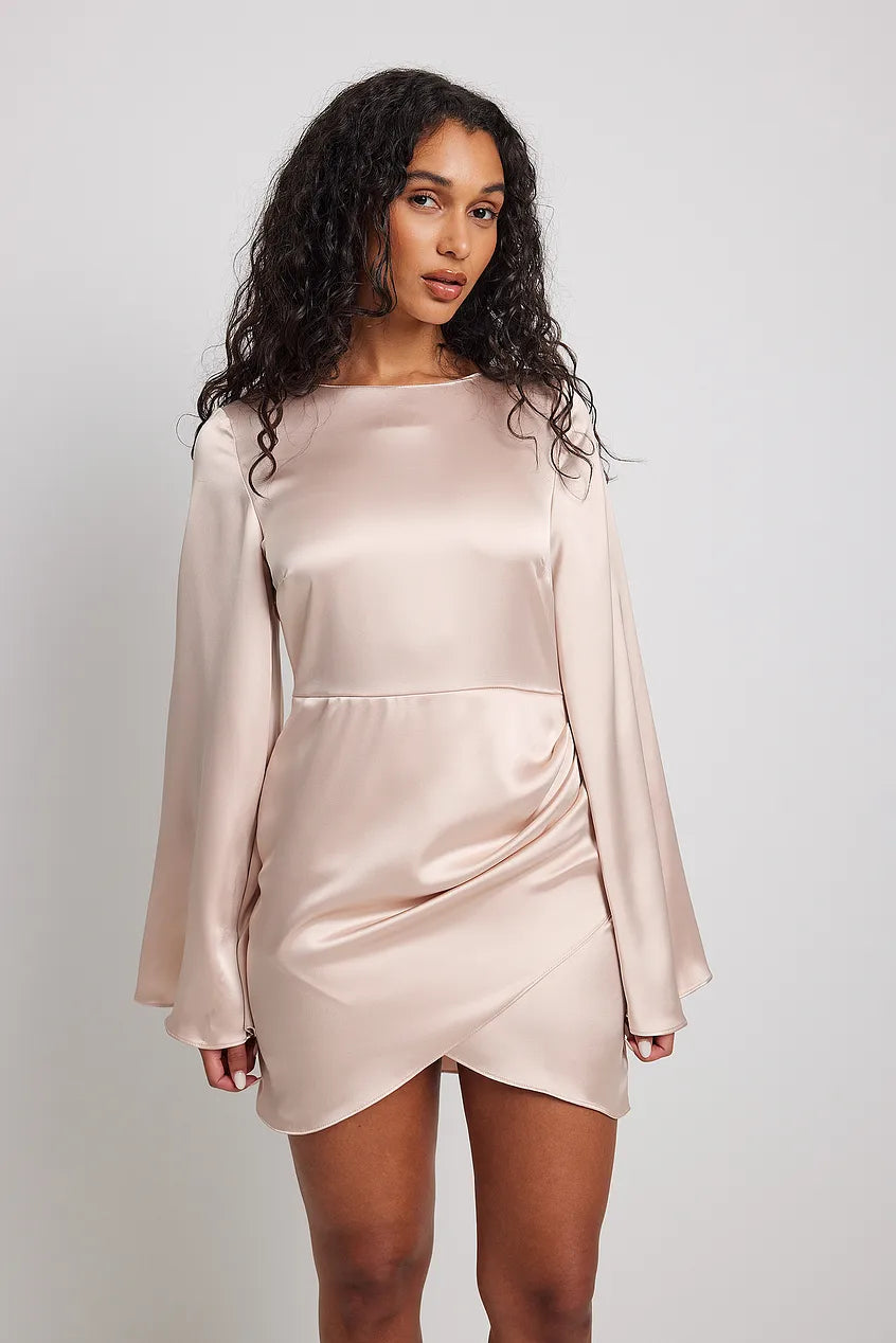 Draped Satin Dress