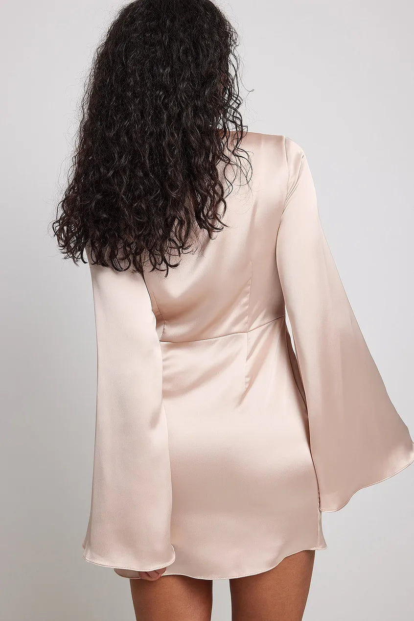 Draped Satin Dress