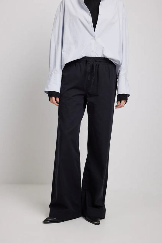 Elastic Waist Soft Denim Trousers