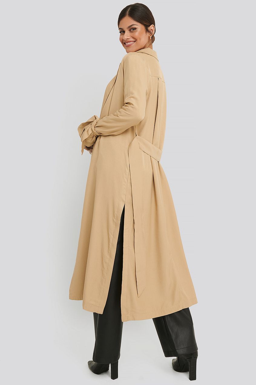 Fluid Slit Trenchcoat