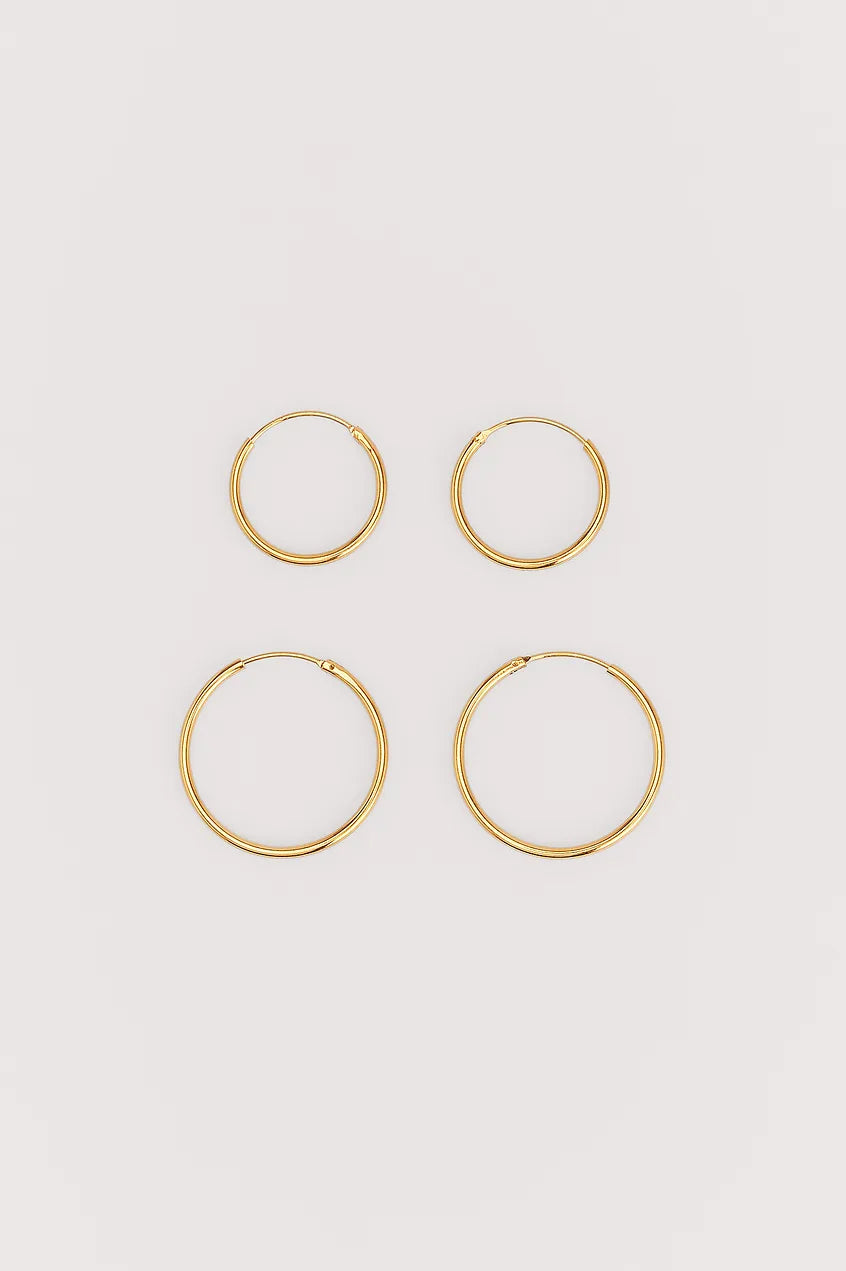 Gold Plated Slim Hoops