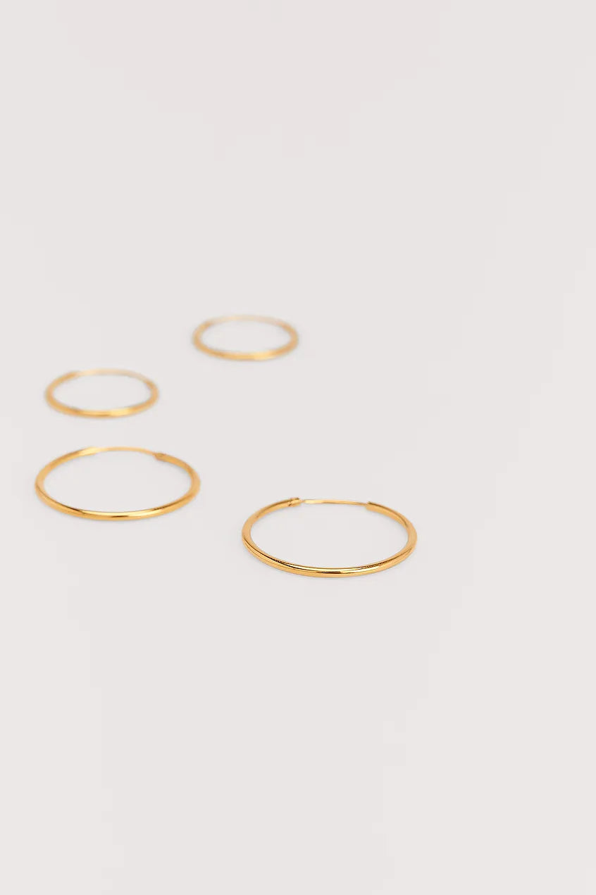 Gold Plated Slim Hoops