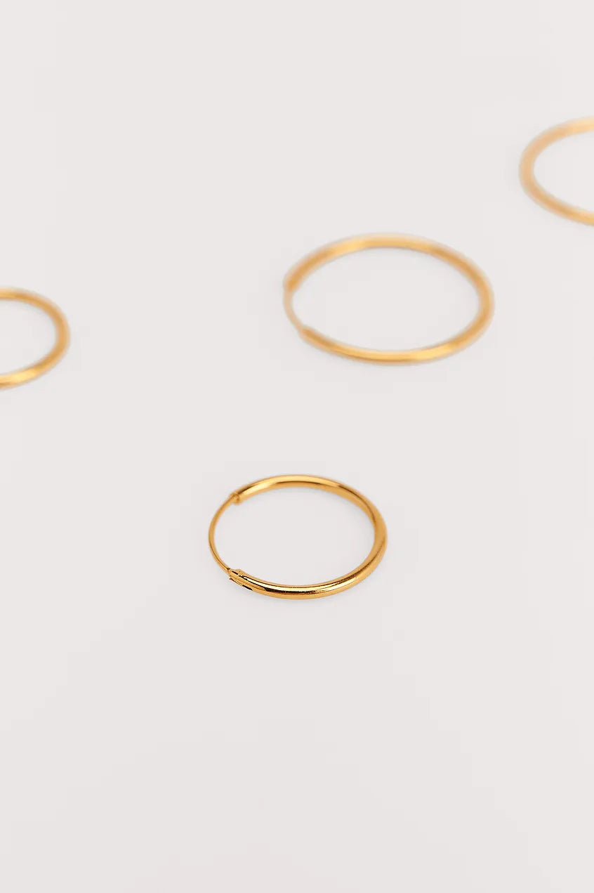 Gold Plated Slim Hoops