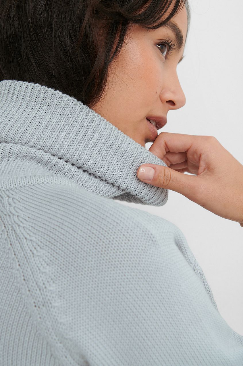 High Neck Knitted Sweater