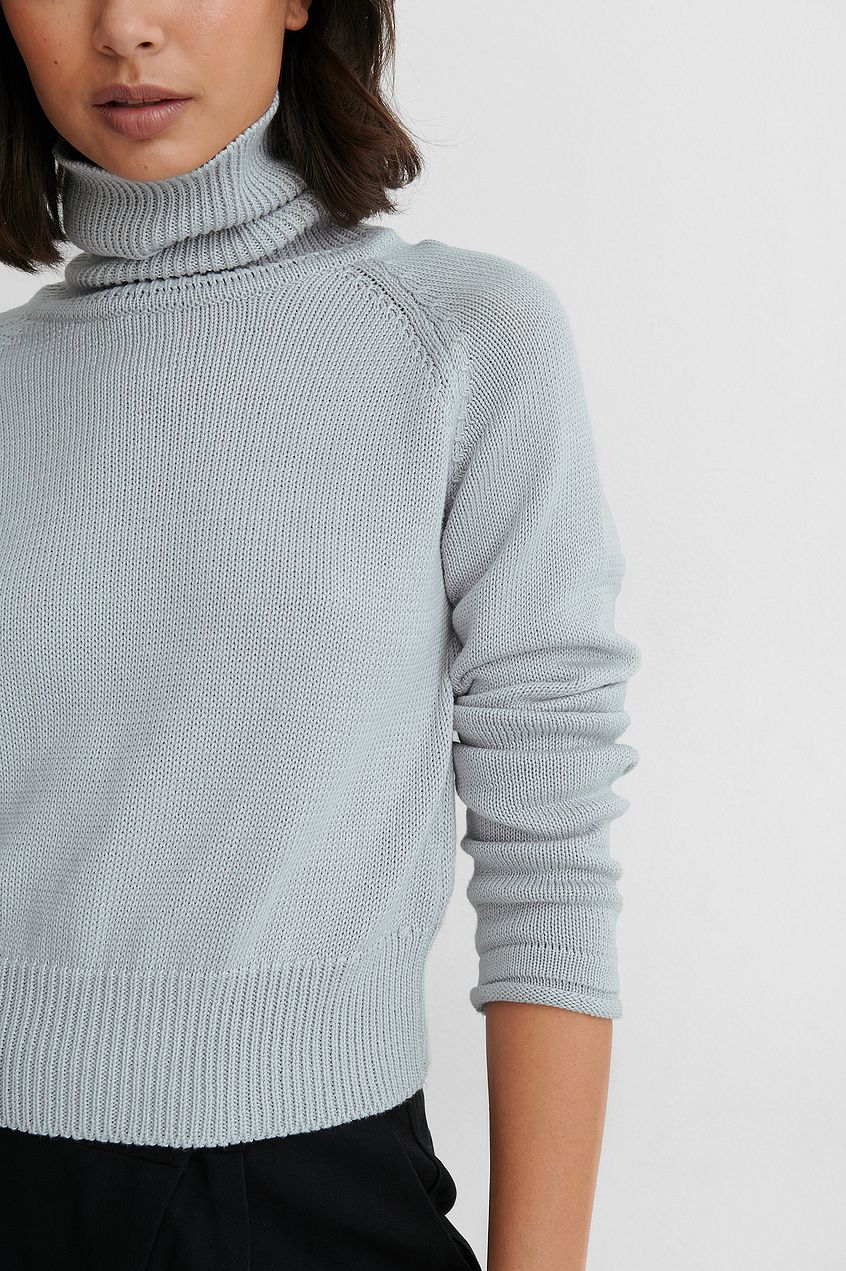 High Neck Knitted Sweater