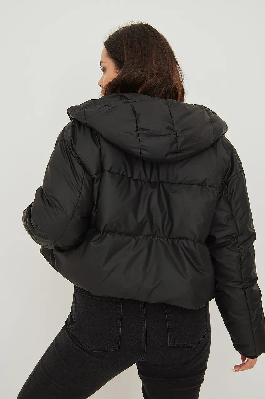 Hood Padded Coated Jacket