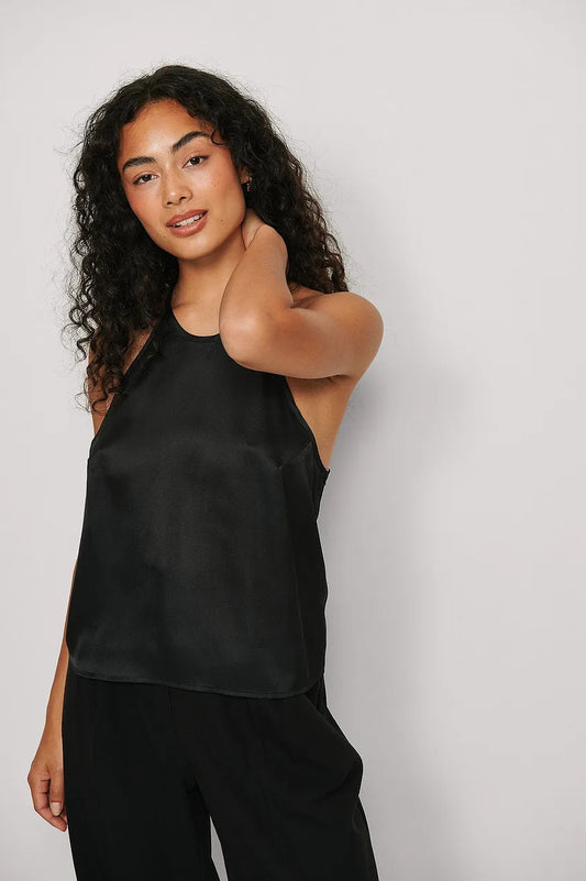 Recycled Lace Back Top