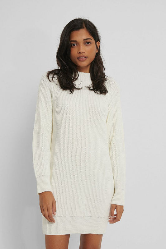 Long High Neck Knitted Sweater