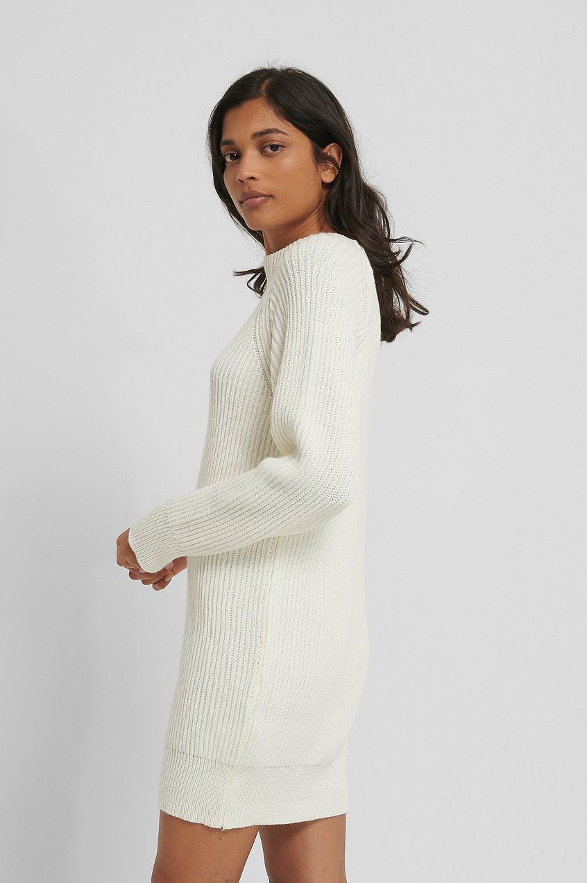 Long High Neck Knitted Sweater