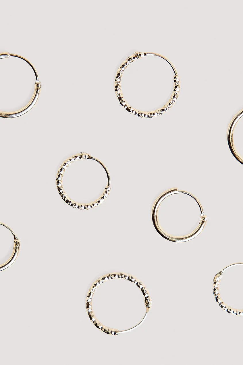 Mini Hoop Earring Set Gold