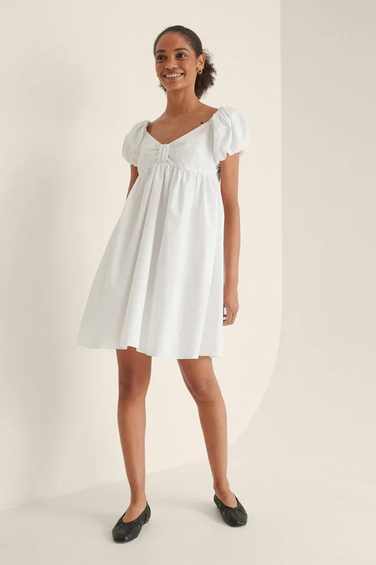 Organic Off Shoulder Mini Cotton Dress