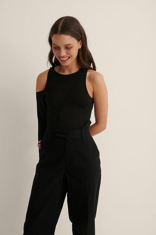 One Arm Detail Bodycon Top