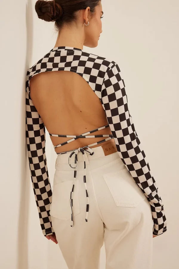 Open Back Tie Detail Top